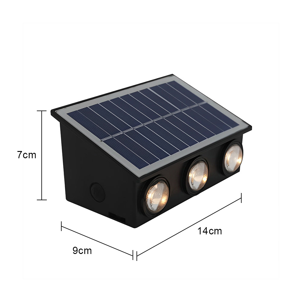 LUMIRO Waterproof Outdoor Solar Wall Sconce Light_5