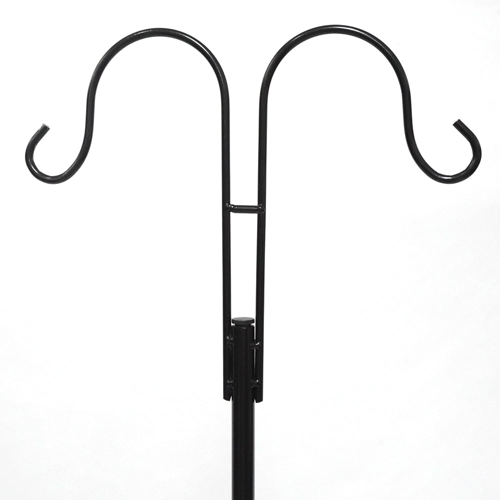 LUMIRO 2 Pack Double Shepherds Metal Hooks Garden Pole for Outdoor_2