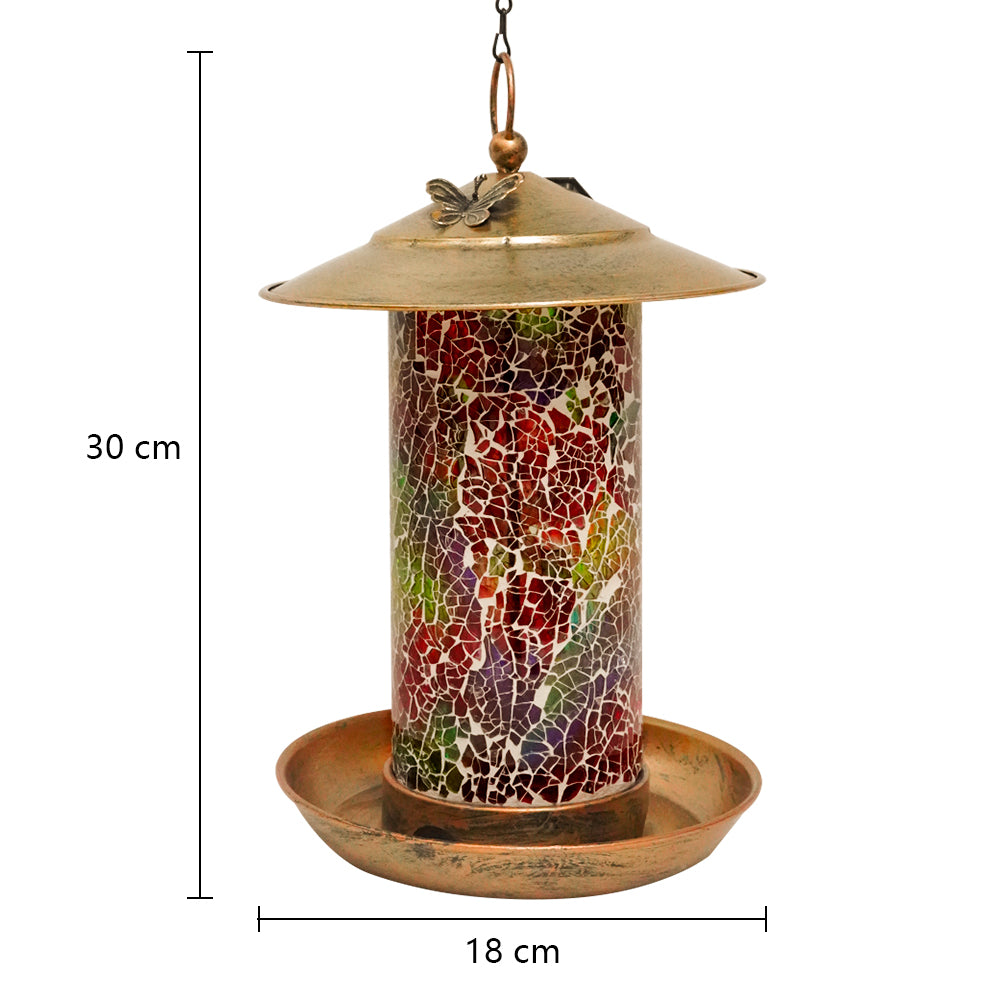 LUMIRO Outdoor Hanging Solar Bird Feeder and Garden Lantern_7