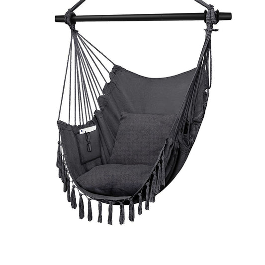 HYPERANGER Hammock Chair Hanging Rope Swing with 2 Cushions - The Grand Bazaar of Australia
