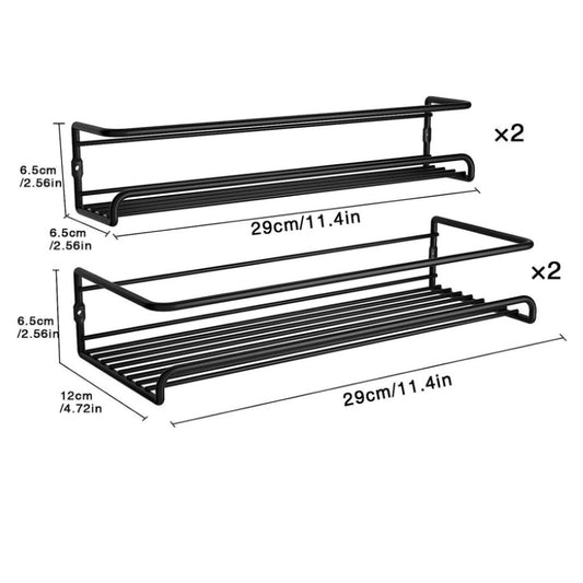 STORFEX 4 Pack Spice Rack Organizer for Cabinet or Wall Mount - The Grand Bazaar of Australia