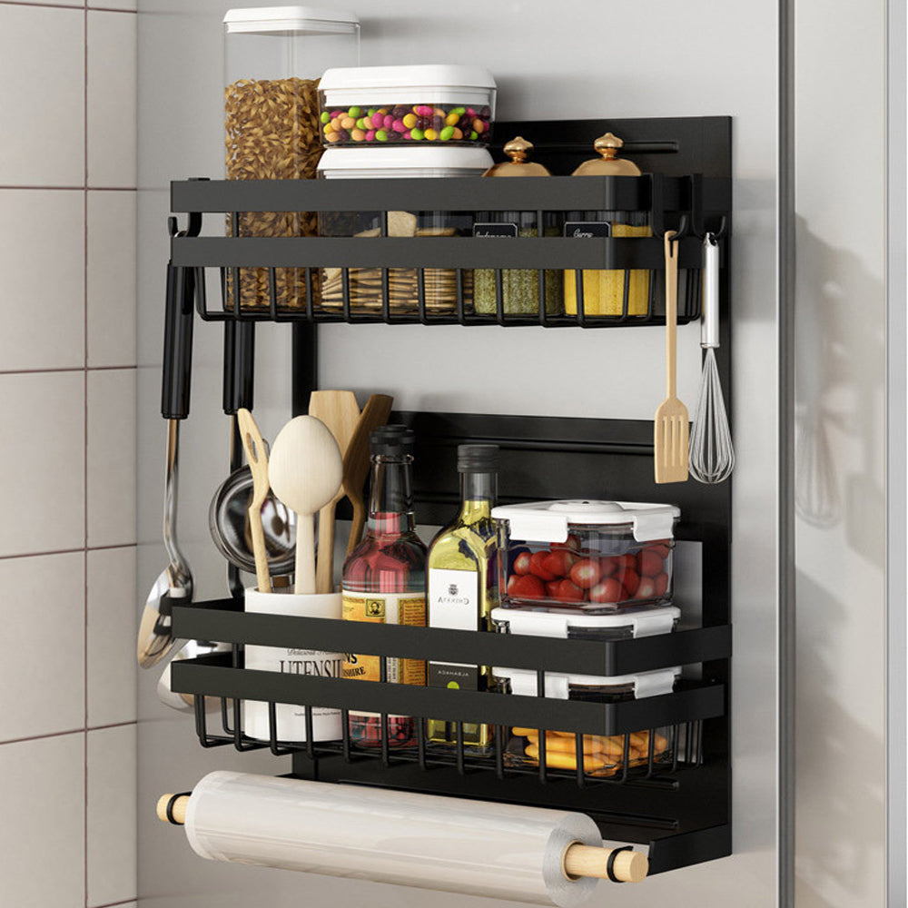 STORFEX 2 Layer Magnetic Spice Rack Refrigerator Shelf_7