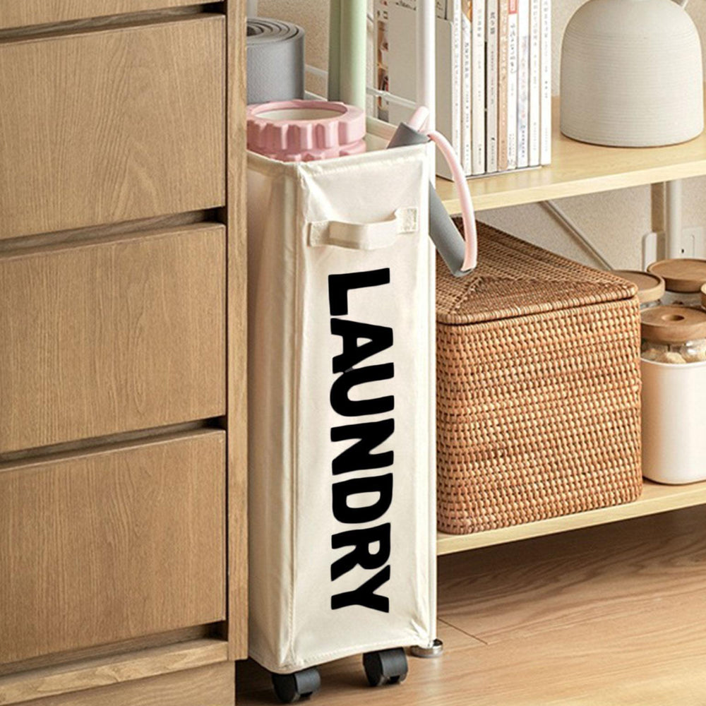 STORFEX Foldable Laundry Basket with Wheels_8