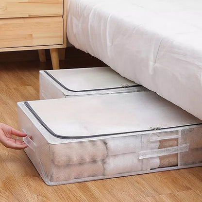 STORFEX Metal Frame Under Bed Storage Containers Cloth Storage Bin_2