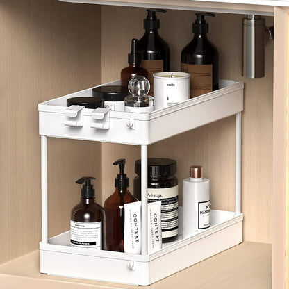 STORFEX 2-Tier Under Sink Storage Organizer Bathroom Standing Rack_4