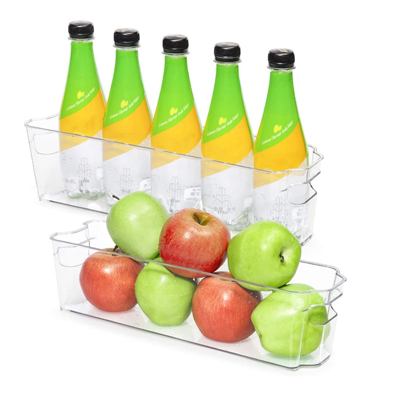 Pack of 6 Acrylic Stackable Clear Plastic Storage Bin for Refrigerator_14