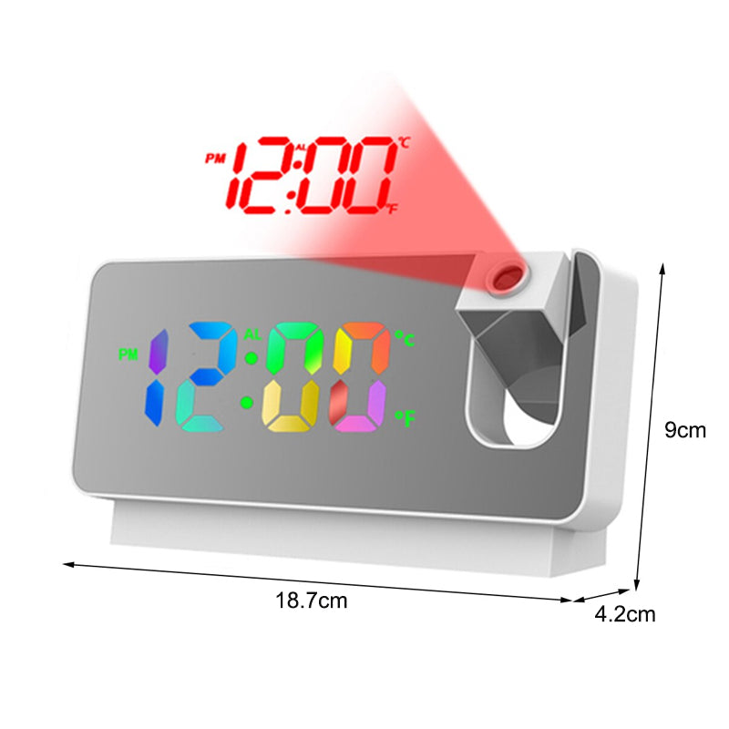 Wall Projection Digital Display Alarm Clock with Thermometer Function_1