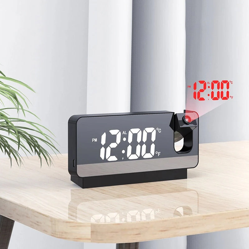 Wall Projection Digital Display Alarm Clock with Thermometer Function_6