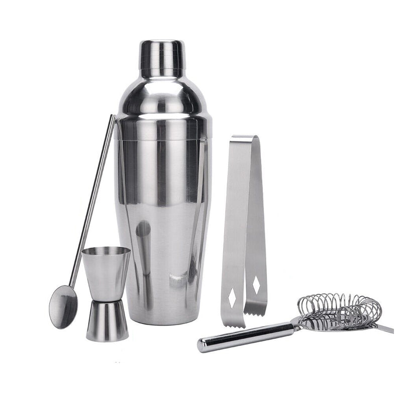 5 Pcs Stainless Steel Cocktail Maker Set Premium Bartending Tool Kit - The Grand Bazaar of Australia