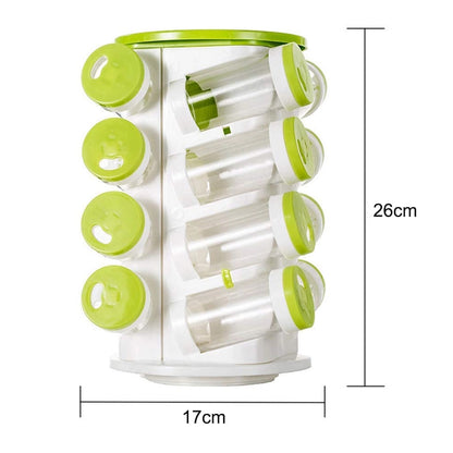 Revolving Spice Rack Tower Transparent Rotating Seasoning Storage Organizer - The Grand Bazaar of Australia