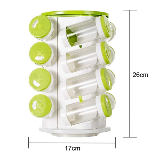 Revolving Spice Rack Tower Transparent Rotating Seasoning Storage Organizer - The Grand Bazaar of Australia