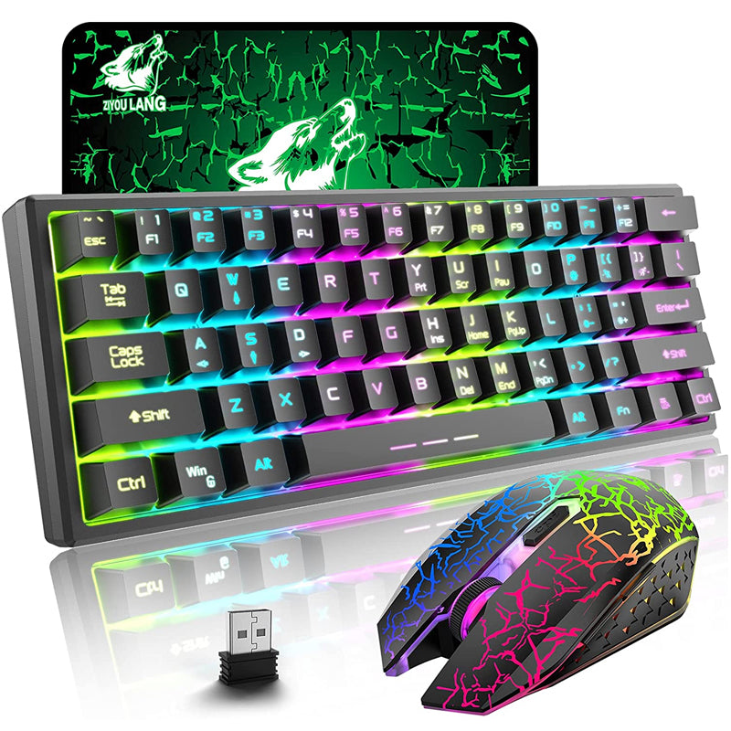 Rainbow Backlit Wireless Gaming Keyboard Mouse and Mat Combo Set_16