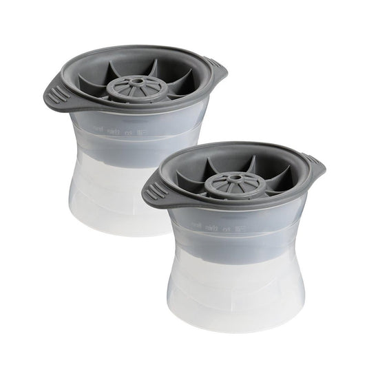 Pack of 2 Sphere Shape Ice Molds Quick Release Ice Ball Maker for Cocktail - The Grand Bazaar of Australia