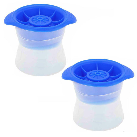 Pack of 2 Sphere Shape Ice Molds Quick Release Ice Ball Maker for Cocktail - The Grand Bazaar of Australia