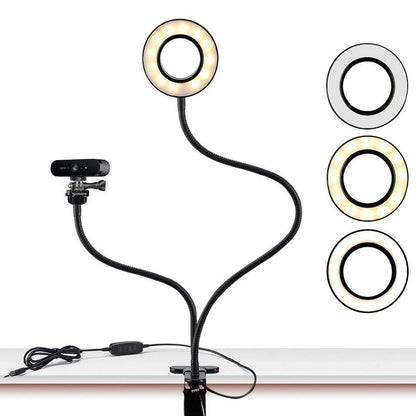 Flexible Clip-on Photography Selfie Ring Light with Adjustable Brightness - The Grand Bazaar of Australia