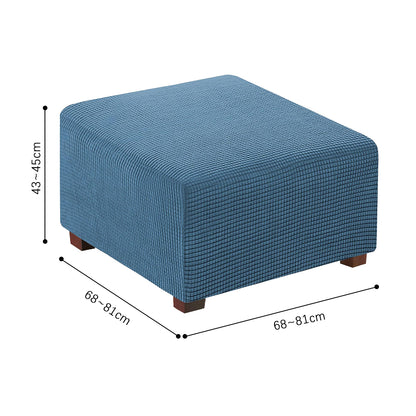 COMFEYA Square Ottoman Cover Premium Furniture Protector with Elastic Bottom_18