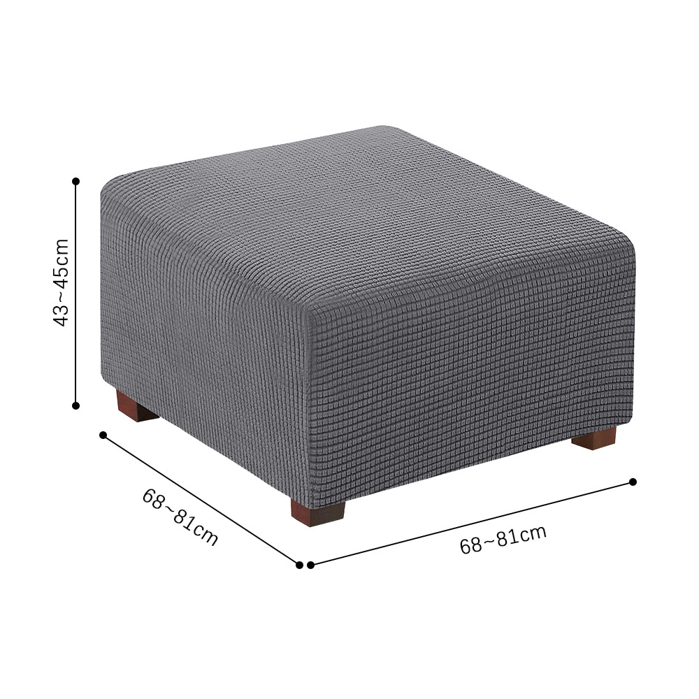 COMFEYA Square Ottoman Cover Premium Furniture Protector with Elastic Bottom_8