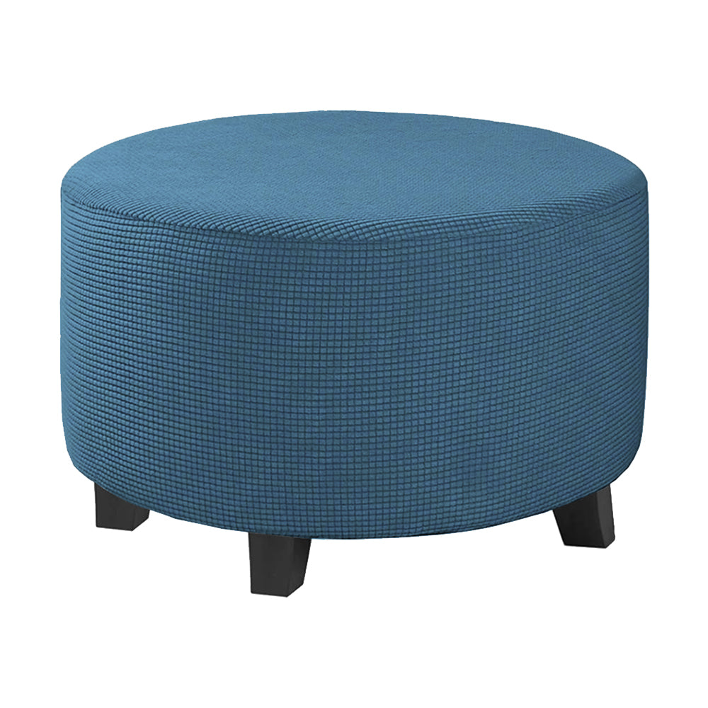 COMFEYA Round Ottoman Cover - Stretch Ottoman Slipcover Furniture Protector for Round Ottomans_9