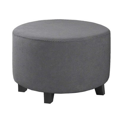 COMFEYA Round Ottoman Cover - Stretch Ottoman Slipcover Furniture Protector for Round Ottomans_21