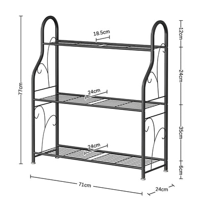 GREENHAVEN 3 Tier Metal Plant Stand - Sturdy Display Rack for Indoor and Outdoor Use_1