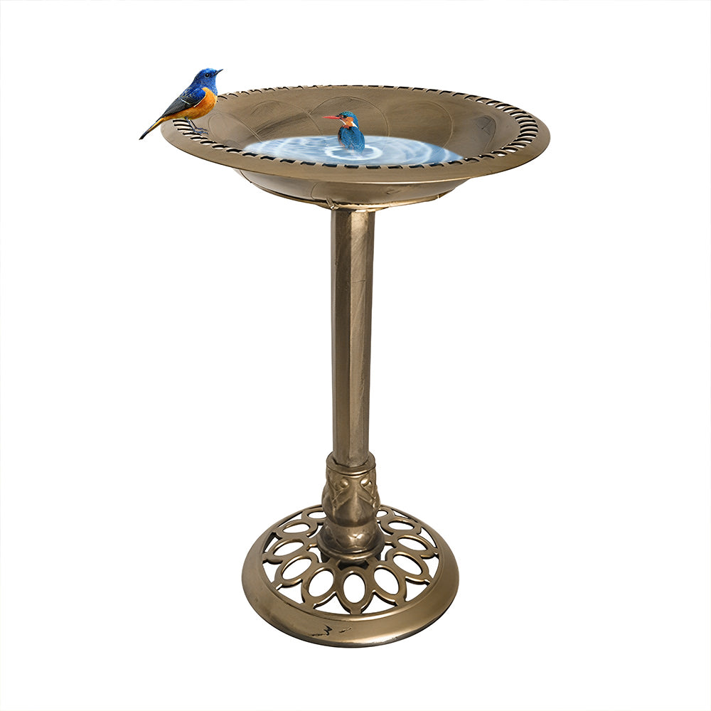 GREENHAVEN Antique Style Resin Outdoor Garden Bird Bath_0