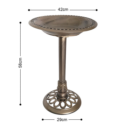 GREENHAVEN Antique Style Resin Outdoor Garden Bird Bath_1