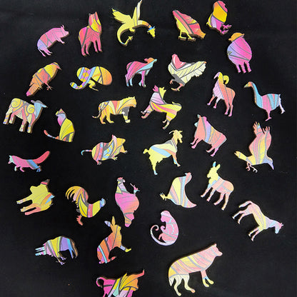 Colorful Mysterious Animal Wooden Toy Jigsaw Puzzle - The Grand Bazaar of Australia