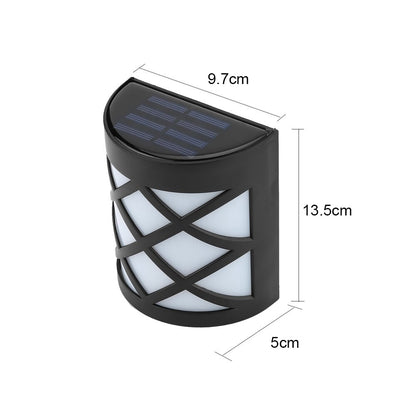 6 LED Outdoor Solar Wall Lights Garden Step Bright Light_9