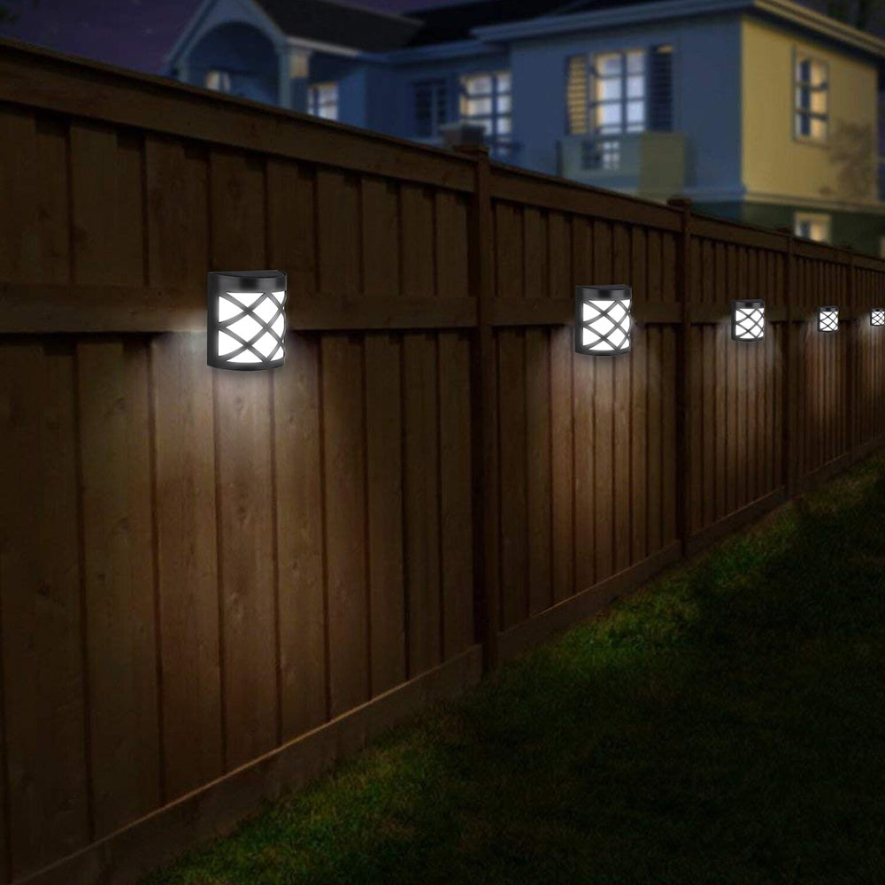 6 LED Outdoor Solar Wall Lights Garden Step Bright Light_11