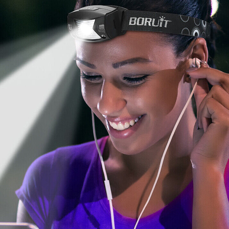 Powerful LED Headlamp Body Motion Sensor Headlight USB Charging - The Grand Bazaar of Australia
