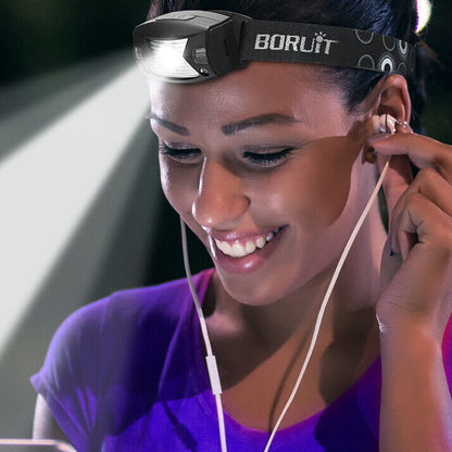 Powerful LED Headlamp Body Motion Sensor Headlight USB Charging - The Grand Bazaar of Australia