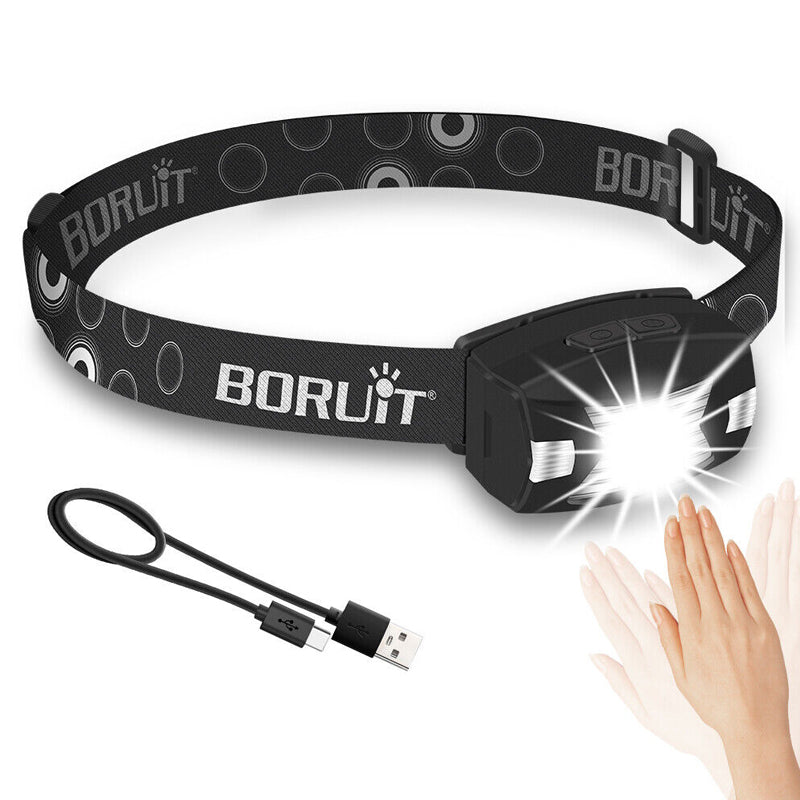 Powerful LED Headlamp Body Motion Sensor Headlight USB Charging - The Grand Bazaar of Australia