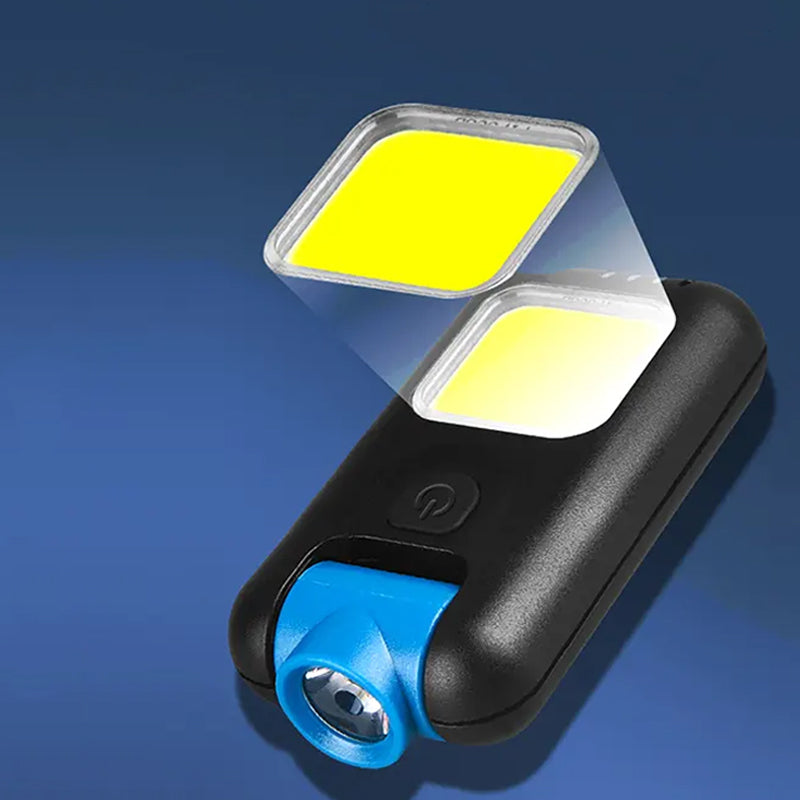 Mini LED Flashlight Keychain COB Work Light- USB Rechargeable - The Grand Bazaar of Australia