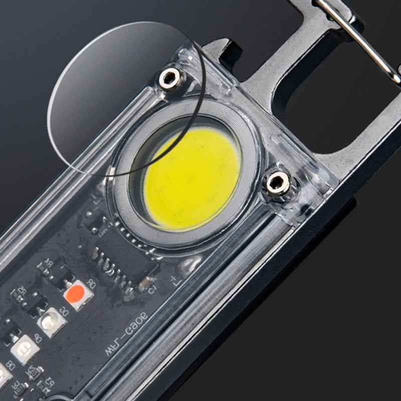 5 Color Light Keychain COB+LED Mini Flashlight- USB Charging - The Grand Bazaar of Australia