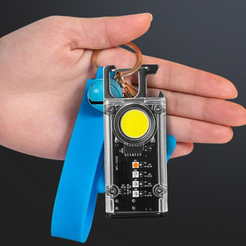 5 Color Light Keychain COB+LED Mini Flashlight- USB Charging - The Grand Bazaar of Australia