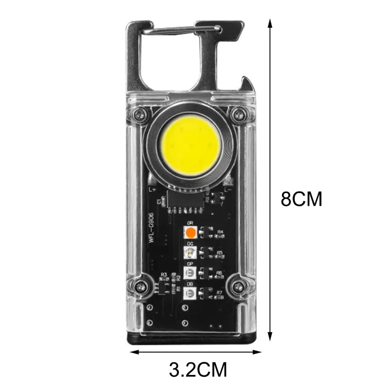 5 Color Light Keychain COB+LED Mini Flashlight- USB Charging - The Grand Bazaar of Australia