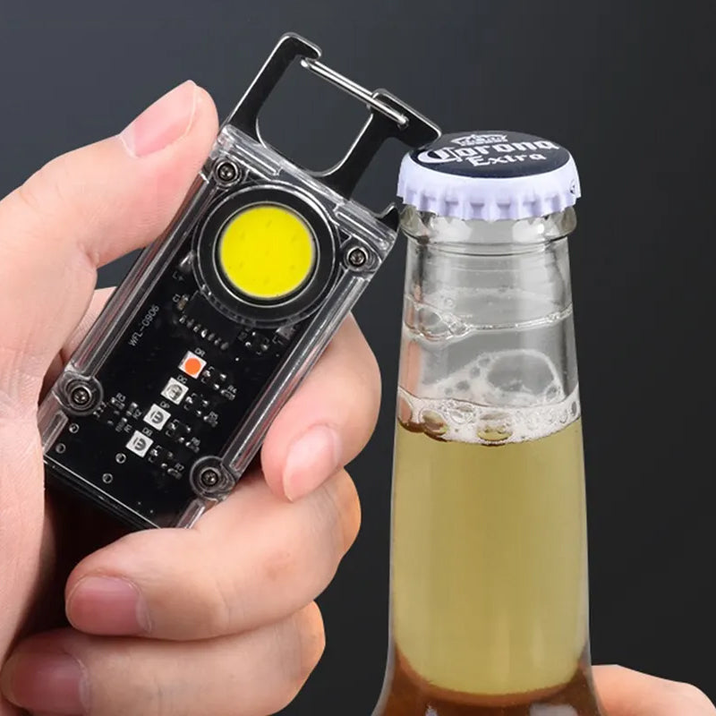 5 Color Light Keychain COB+LED Mini Flashlight- USB Charging - The Grand Bazaar of Australia