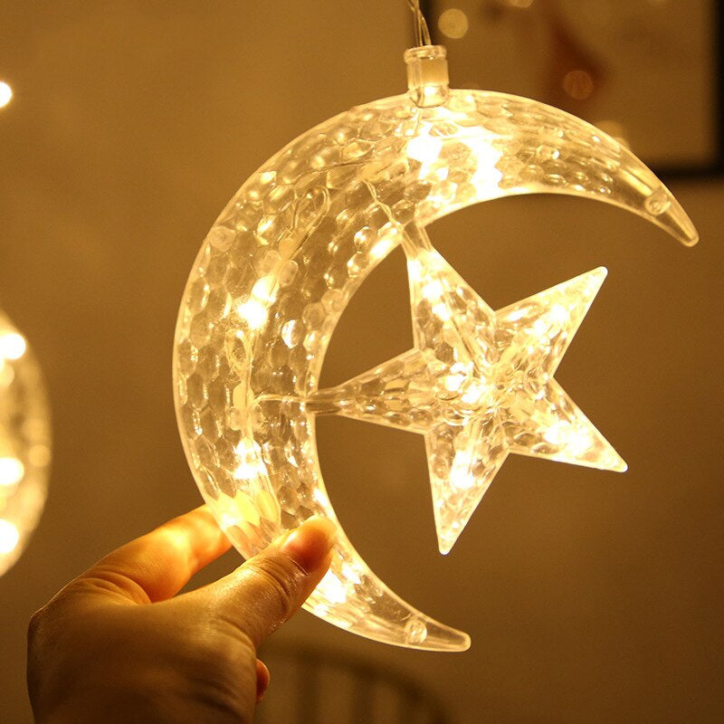 3.5m LED Curtain String Light Star & Moon Home Decorative Fairy Lamp_8