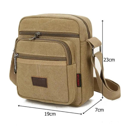 Retro Style Men's Canvas Messenger and Crossbody Satchel Bag_15