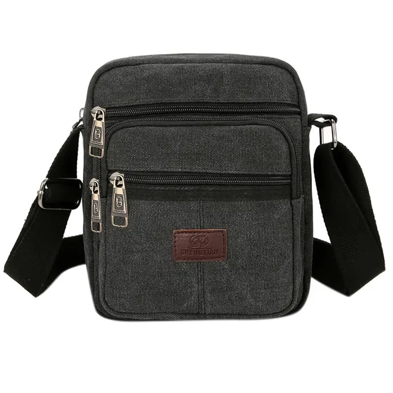 Retro Style Men's Canvas Messenger and Crossbody Satchel Bag_16