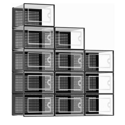STORFEX 6/12 Pack Stackable Shoe Organizers Storage Boxes - The Grand Bazaar of Australia