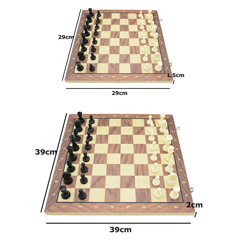 Folding Wooden Chess Gaming Set_1