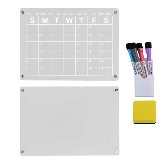 Magnetic White Board Monthly Weekly Planner Dry Erase Refrigerator Message Board - The Grand Bazaar of Australia