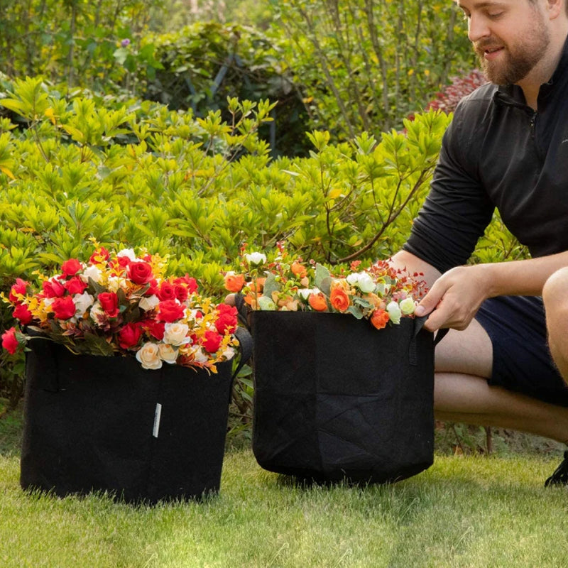 Non-Woven Fabric Reusable and Breathable Growing Planter Pots in 5, 10, and 20 Gallon - The Grand Bazaar of Australia