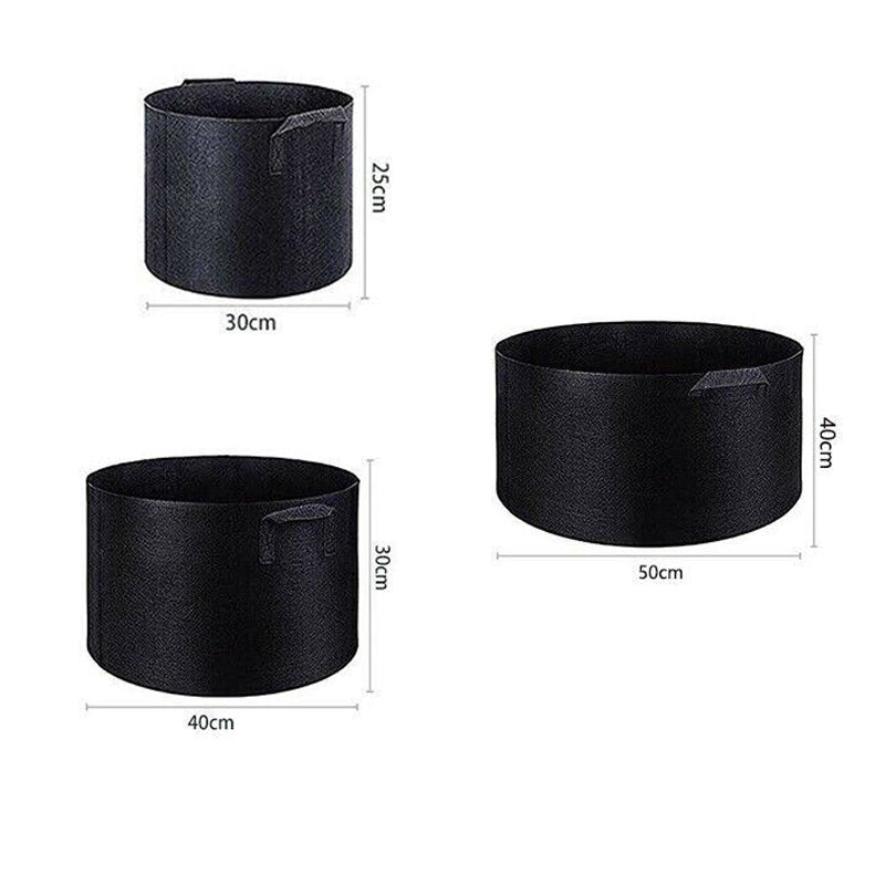 Non-Woven Fabric Reusable and Breathable Growing Planter Pots in 5, 10, and 20 Gallon - The Grand Bazaar of Australia