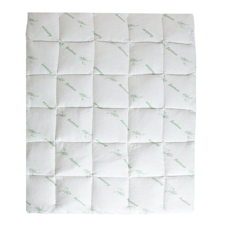 Thick and Breathable Natural Bamboo Mattress Topper Soft Quilted Bed Protector - The Grand Bazaar of Australia