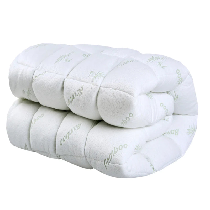 Thick and Breathable Natural Bamboo Mattress Topper Soft Quilted Bed Protector - The Grand Bazaar of Australia