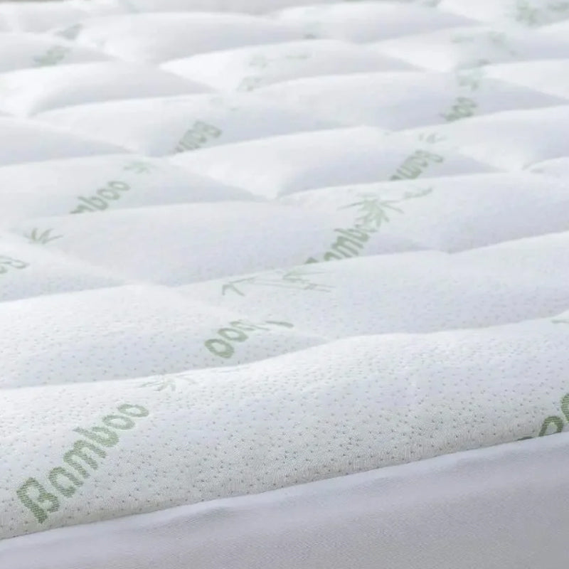Thick and Breathable Natural Bamboo Mattress Topper Soft Quilted Bed Protector - The Grand Bazaar of Australia