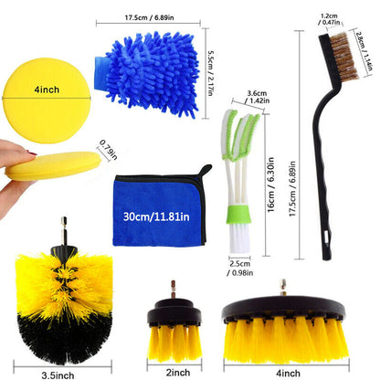 27PCS Drill Brush Attachments Car Detailing Brush Kit for Auto Exterior Interior_11