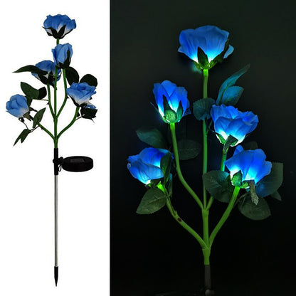 75cm Long Stemmed Garden Rose Decorative Outdoor Garden Flower Light- Solar Powered_17